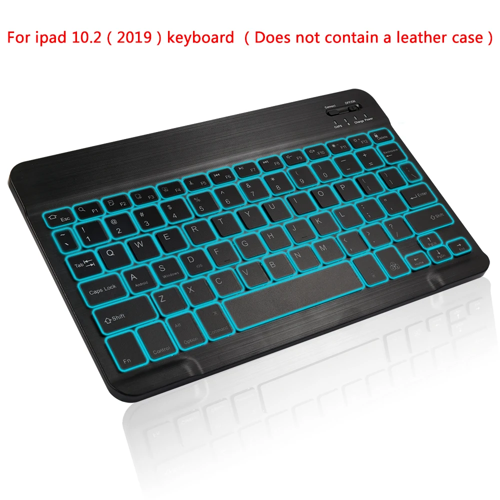 Планшет с английской клавиатурой для ipad 7 10 2 2019 цветов подсветкой беспроводная