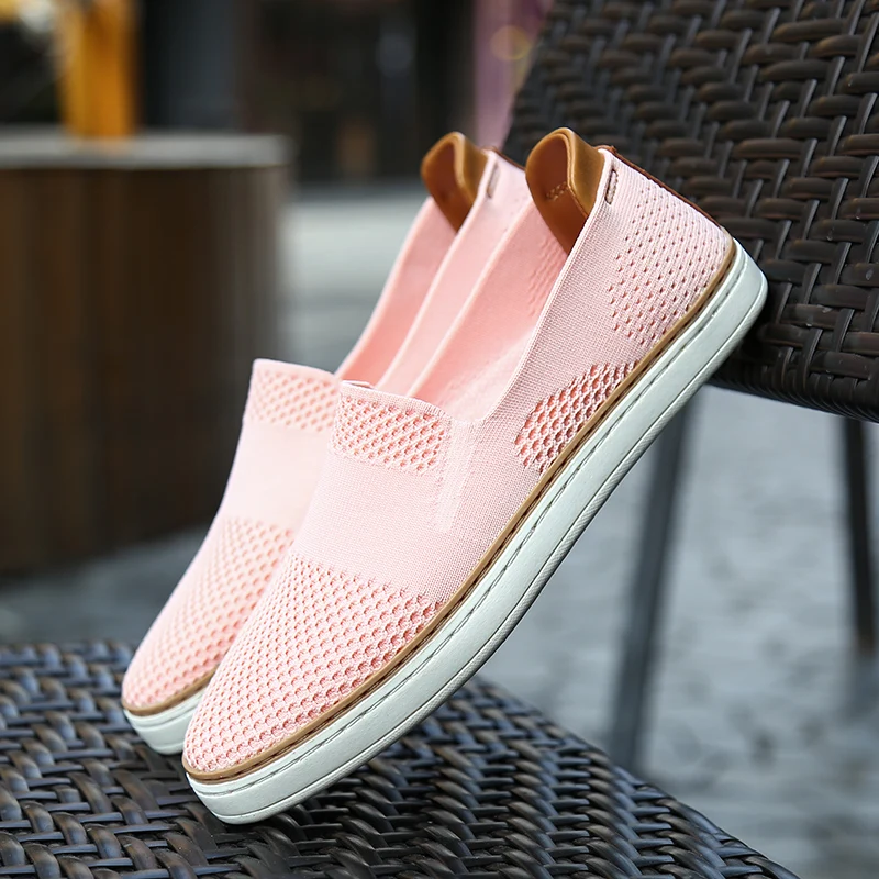 brand shoes women sneakers loafers Slip on knitting casual Shoes breathable ultralight flats shoes New zapatillas shoes 2021