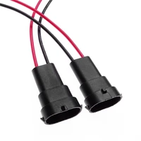 2 pcs for h8 h9 h11 harness male socket adapter car headlight wiring harness connector fog light bulb base socket cable plug
