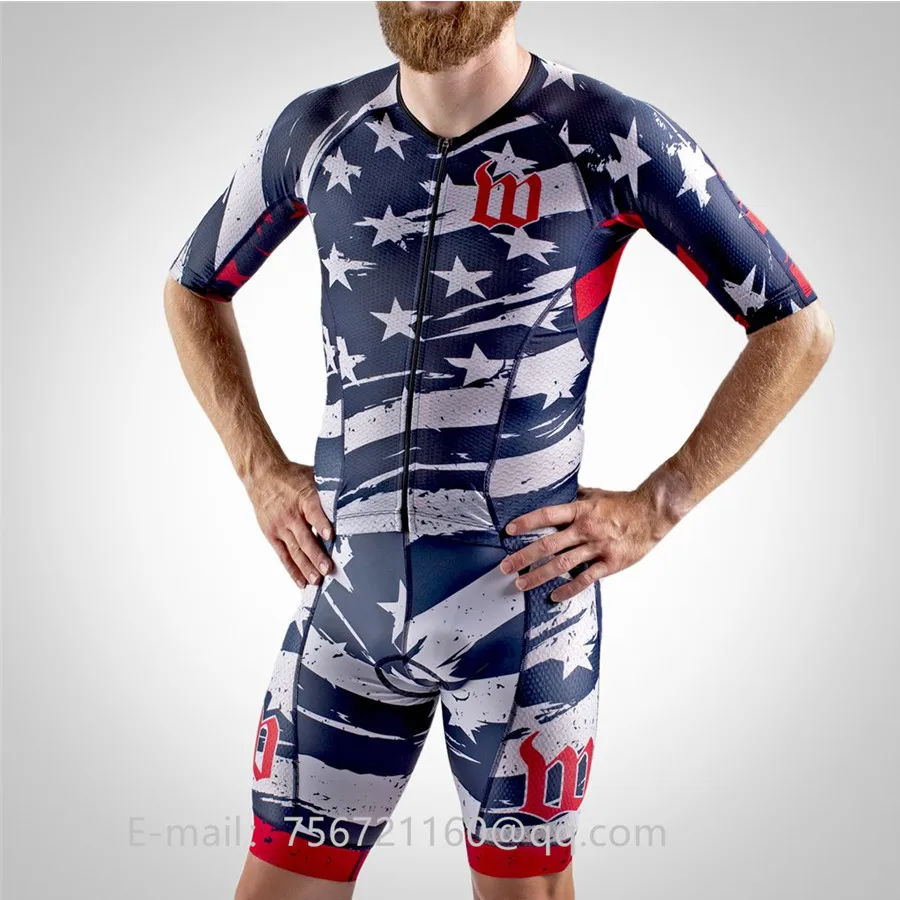 Белый Wattieink открытый Трикотажный костюм для триатлона skinsuit Велоспорт мужской Велосипедный Спорт ciclismo Боди Набор всплеск Одежда MTB кожи костюм - Цвет: Белый