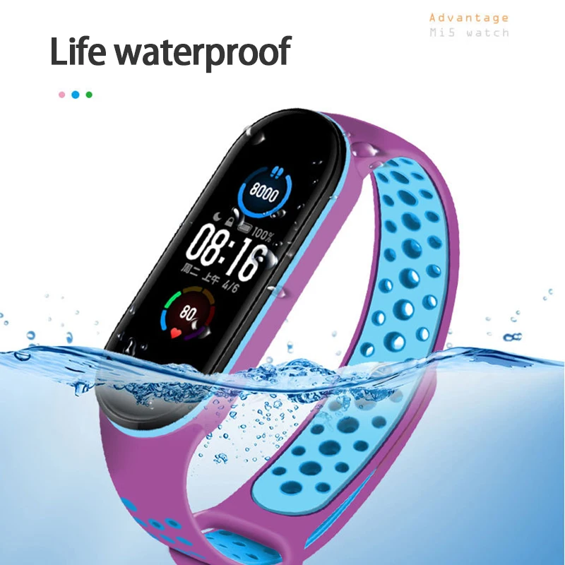 Новый Силиконовый ремешок для Mi Band 6 5 сменные ремешки умных часов силиконовый