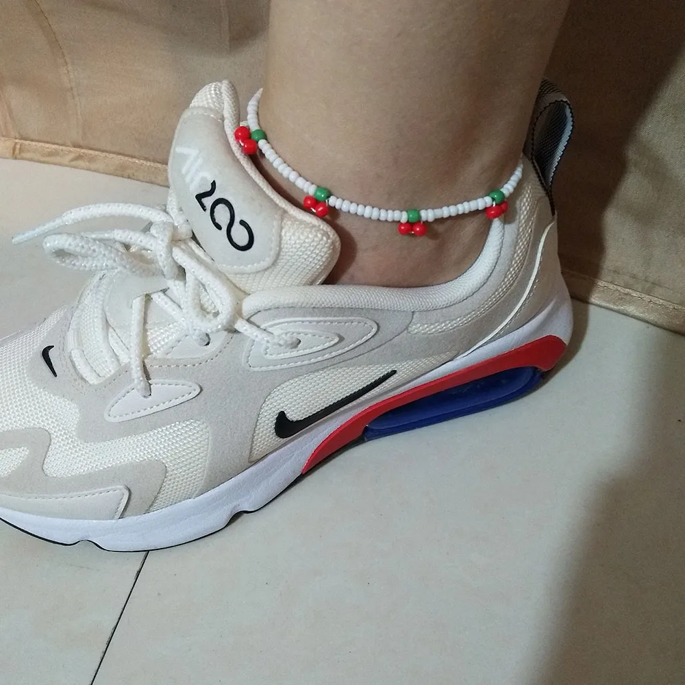 Новое поступление летнее ожерелье ручной работы из бисера красная вишня белая