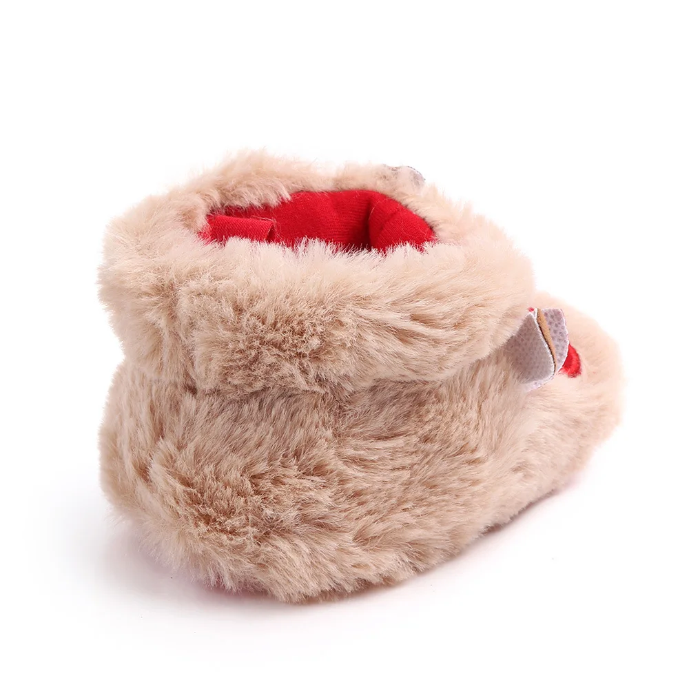

Baby shoes cotton shoes winter new men and women baby Christmas cartoon 0-1 soft bottom anti-skid toddler shoes 2071