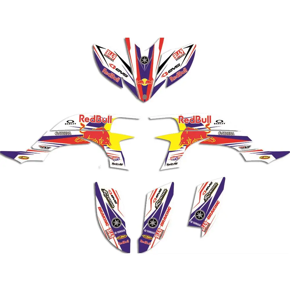 For Yamaha YFZ450R 2003-2008 Team Graphic Background Sticker Decal Kit For YFZ 450R 2004 2005 2006 2007 Fairing Stickers Decals