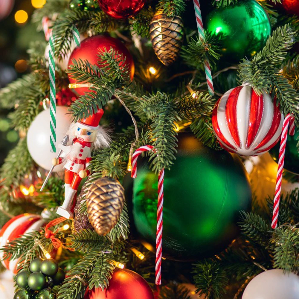 6/10 шт. Рождественский Декор пластиковые конфеты Рождественские красочные