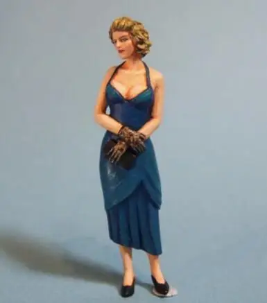 Новинка 1/35, женские фигурки из смолы, 1 шт., модельные комплекты(без стены