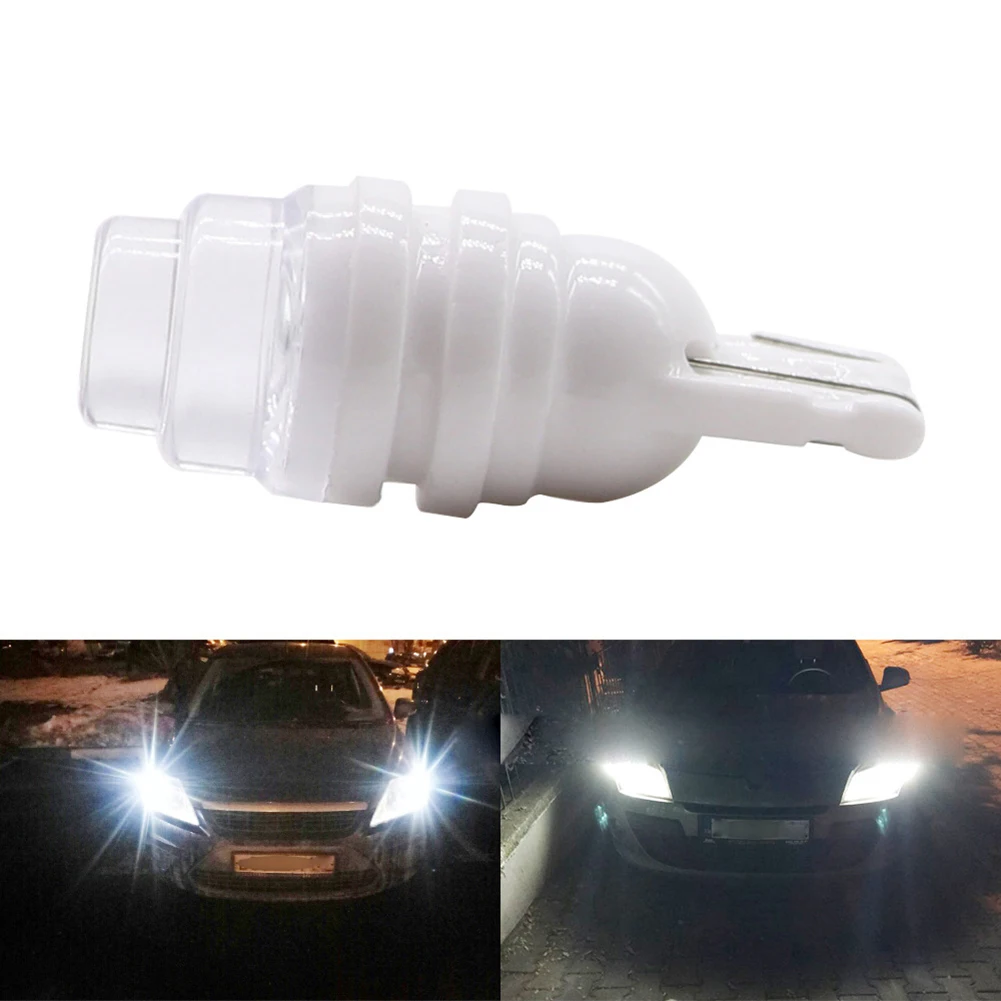 

2PCS Ceramic T10 W5W LED Bulb 194 168 Led Canbus 4SMD 3030 Car Interior Lights Wedge Side marker Clearance Auto Lamp 12V White