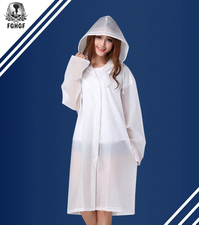 FGHGF Moda EVA kadыn ya【murluk Kalınlaşmış Su gechirmez yagpurluk kadninlar Temizle zaffefaf Kamp Su gechirmez ya【murluk takgim Elbise