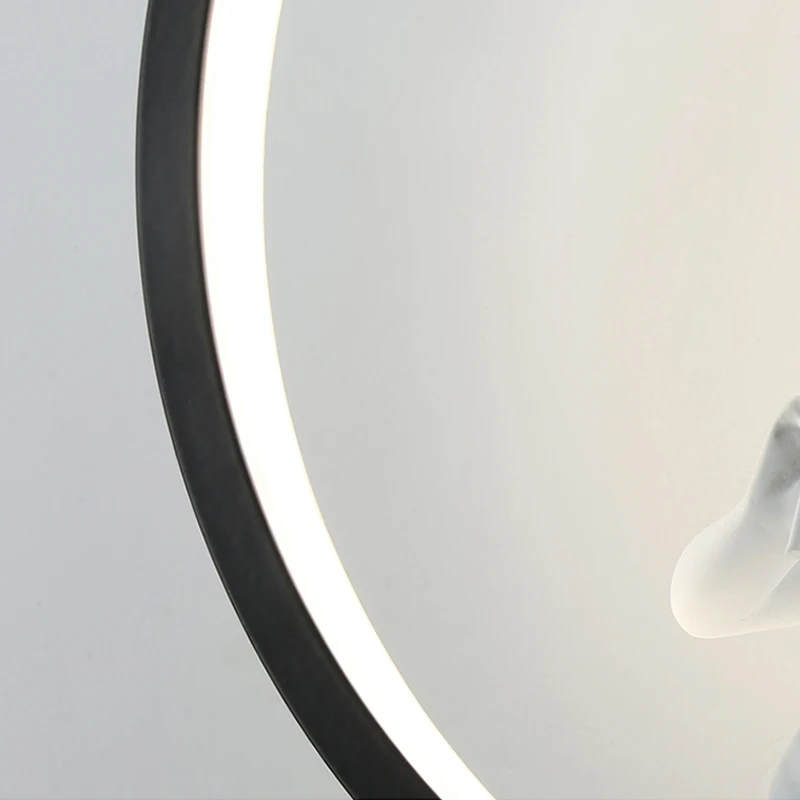 

FKL Nordic Angel Wall Lamp Cute Warm Romantic Living room Bedroom Bedside Lamp Aisle Hall Round LED Wall Lamp