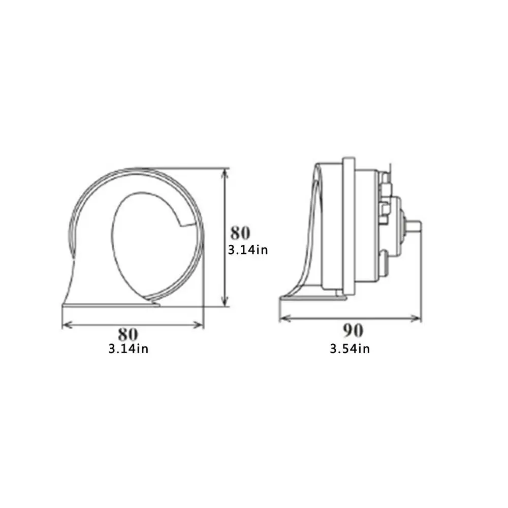 

Automobile Modified Snail Horn 12v Generic Auto Parts Abs Waterproof Motorcycle Horn Whistle High Pitched Horn