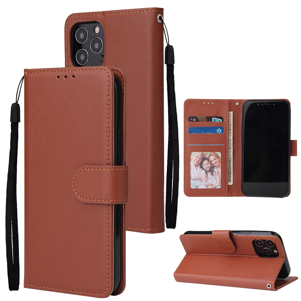 

Luxury Leather Flip Wallet Case For iPhone 11 12 Pro Max 8 7 6 6S Plus 5 5S SE 2020 For iPhone XS Max X XR Phone Stand Cover Bag