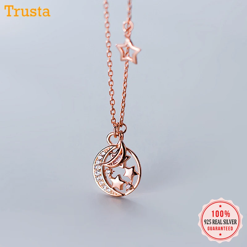 Женское короткое ожерелье с подвеской Trusta ювелирное изделие из стерлингового