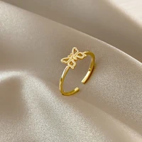 creative retro party joint opening ring female cute butterfly index finger ring fashion elegant jewelry accessories gift