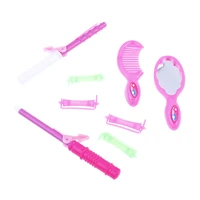 8pcs doll comb mirror hair curler straightener doll hair care beauty salon accessories kit for accessories toys