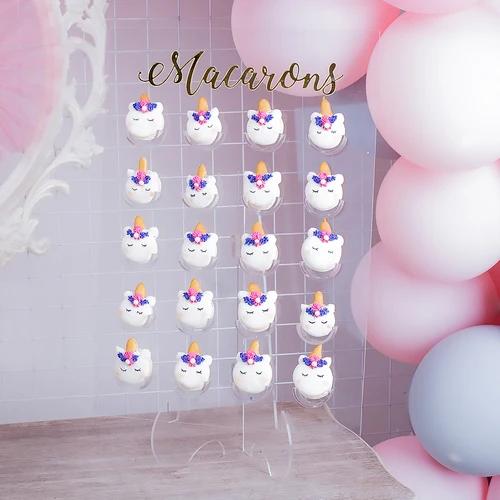 Macaron rack Жемчужный десертный стол Дисплей Стенд украшение Свадьба День рождения кованого железа торт полка многослойная 2 яруса лоток - Цвет: Macaron rack