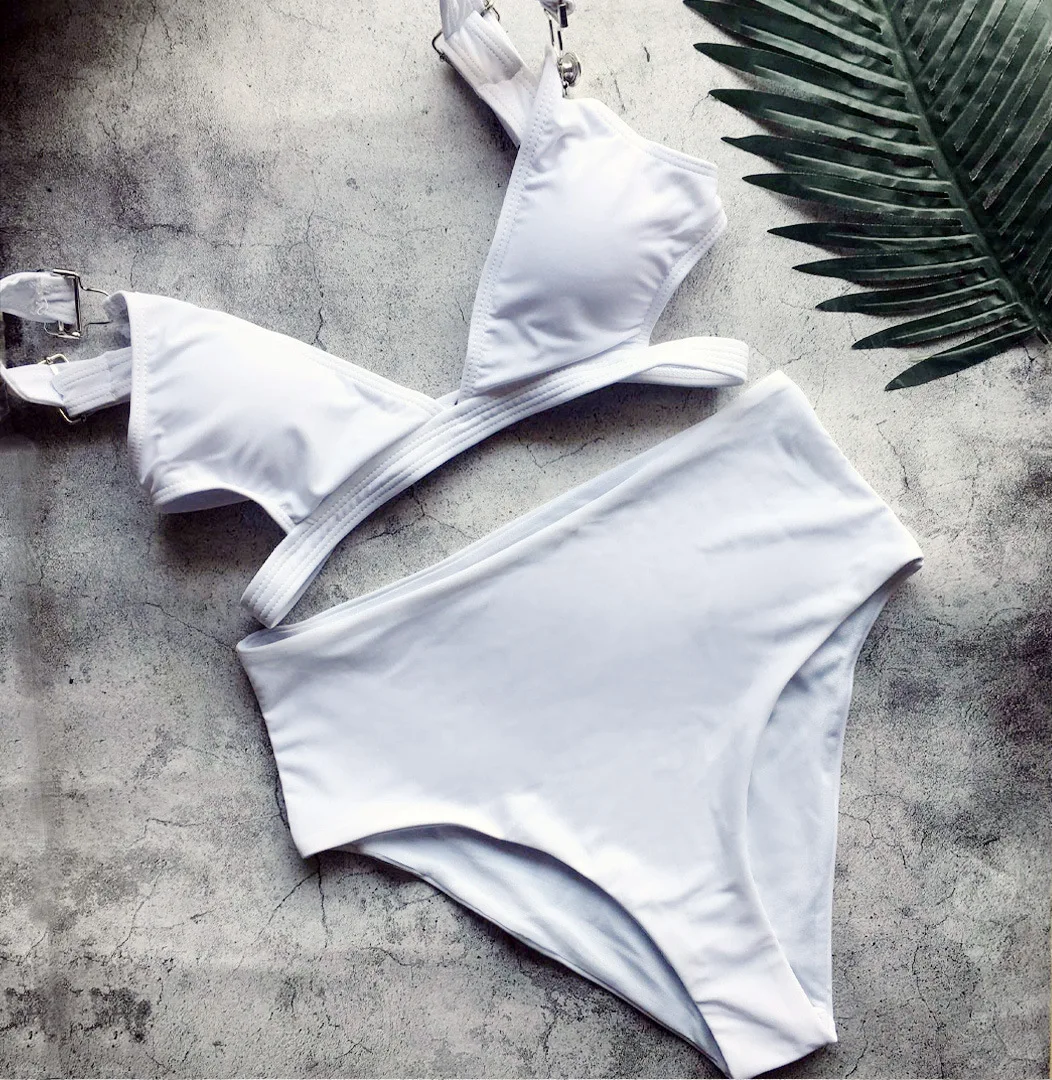 Женский купальник бикини с высокой талией пуш ап женское одежда для плавания на