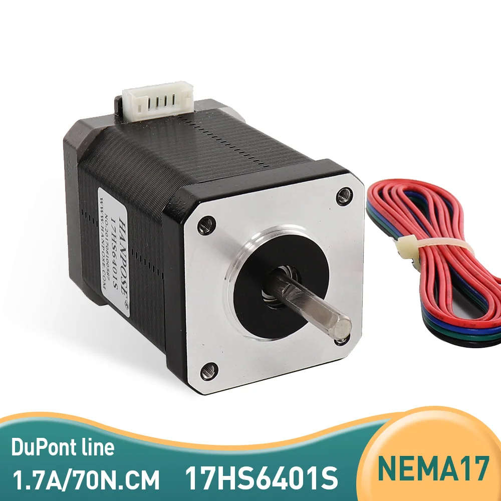 

Free Shipping 10pcs NEMA 17 stepper motor 17HS6401S 60mm 0.73N.cm 2-phase hybrid stepper motor For 3D Printer Monitor Equipment