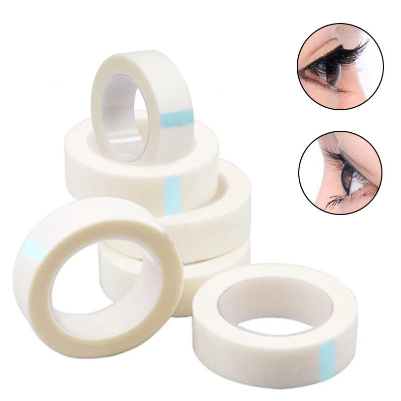 1/3/5 шт./лот волокно для наращивание ресниц Бесплатная подушечки глаз белый лента