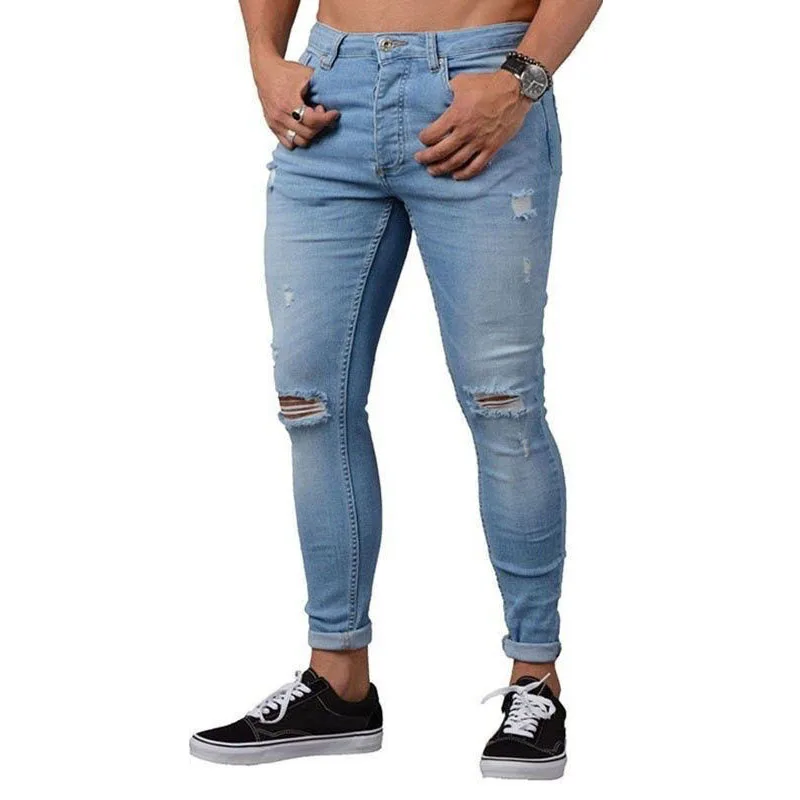 2019 новые мужские обтягивающие джинсы стретчевые Homme MoneRffi мужской Повседневное