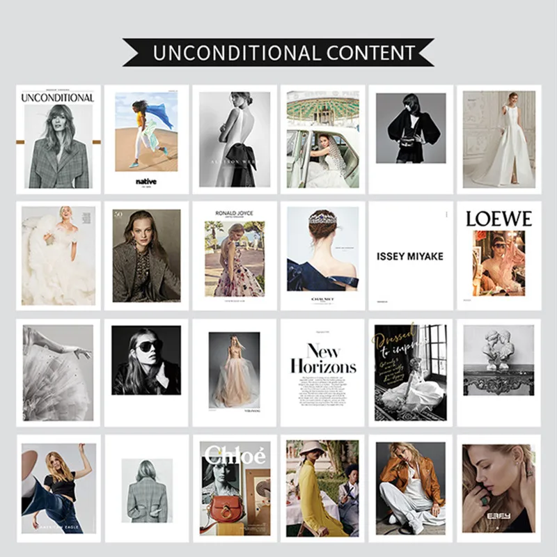 

Ins Model Photo Fake Books for Decoration Trend Magazine Album Simulation Books Photography Background Props Home Decor Libros