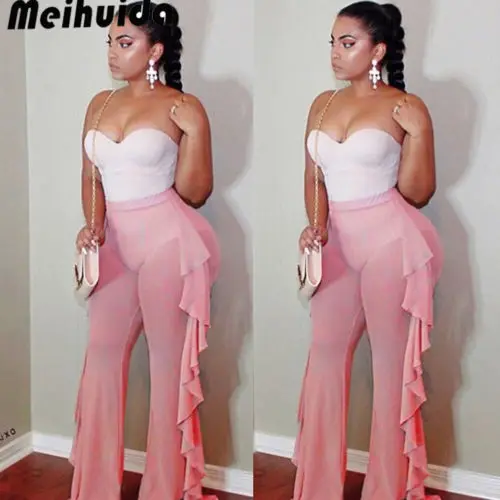 2019 сексуальные женские прозрачные брюки накидка на бикини сетчатые оборки