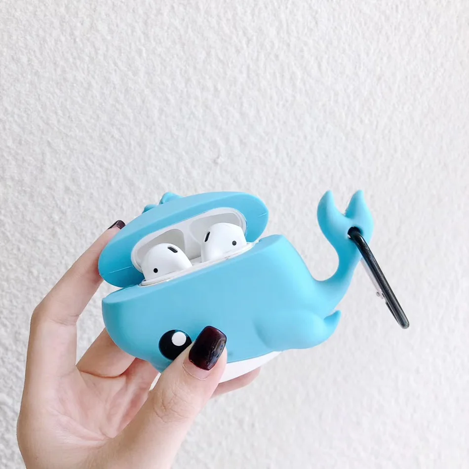 3D Силиконовый наушник чехол для Airpods чехол милый КИТ Жук чехол для Apple Air pods чехол для наушников кольцо ремень