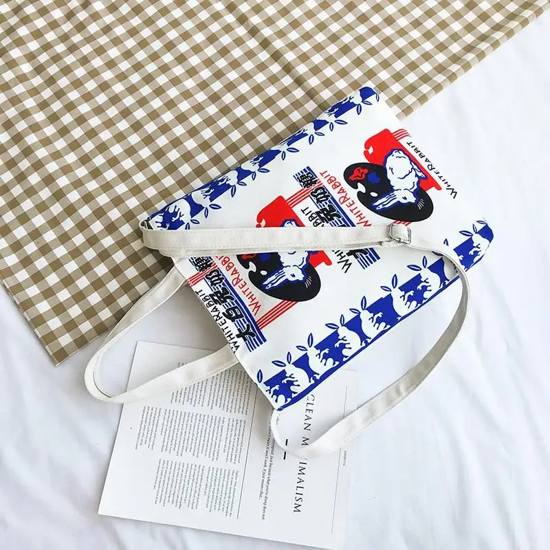 Холщовые сумки-мессенджеры в стиле ретро для женщин многоразовые дамские