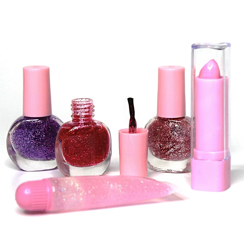 

Kids Makeup Toy Set Cosmetic Beauty Set with Cosmetic Bag for Little Girls Princess Birthday Present Gift Fashion Toys