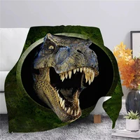 jurassic dinosaur flannel blanket 3d print throw blanket for adult home decor bedspread sofa bedding hiking picnic quilts