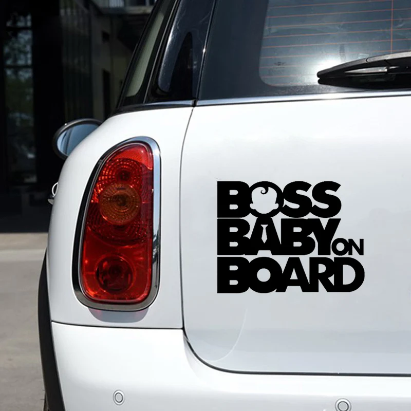 

Boss Baby on Board Car Sticker Windshield Bumper Motorcycle Helmet Decal High Quality KK Vinyl Cover Scratches Waterproof PVC