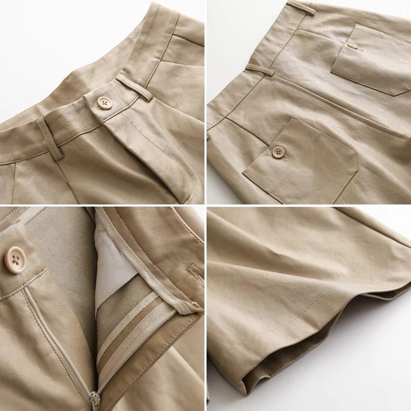 

GOPLUS Shorts Plus Size Woman PU Leather Shorts High Waist Wide Leg Shorts Spodenki Damskie Pantalones Cortos Mujer Femme C10894