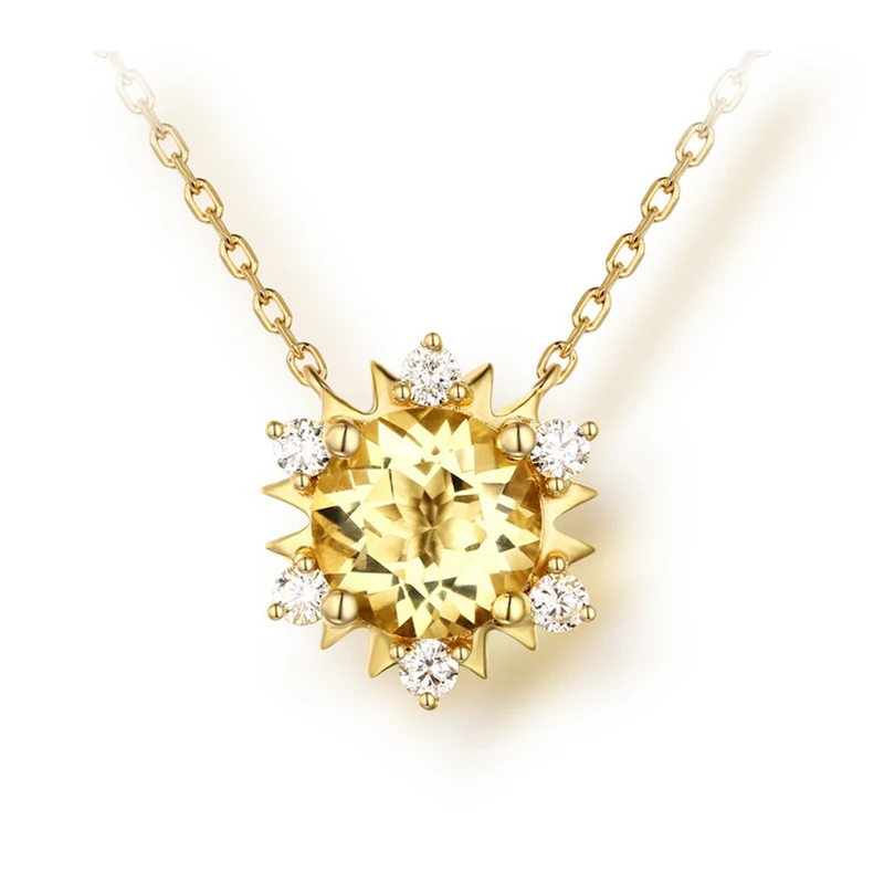 

925 sterling silver natural hibiscus stone necklace 210329-54
