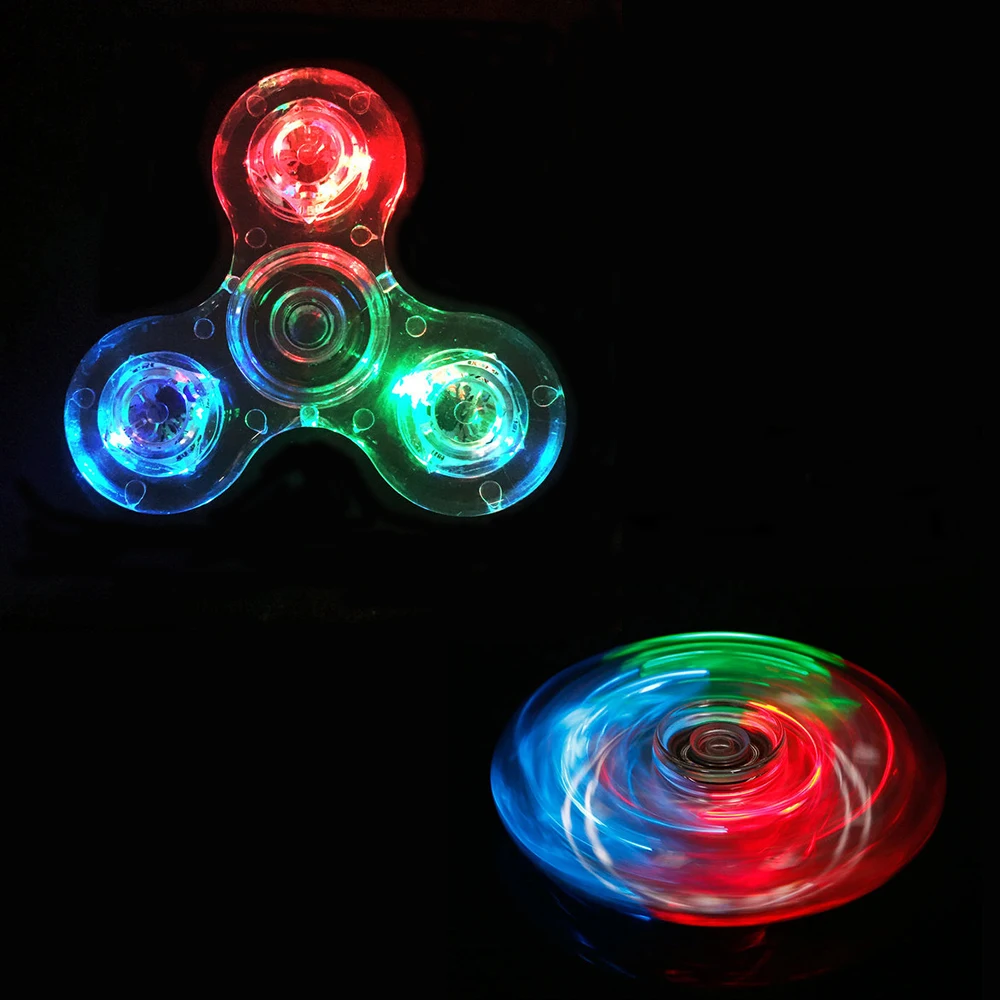 Яркая светодиодная лампа фиджет Спиннер ручной Спиннеры мячики светятся в