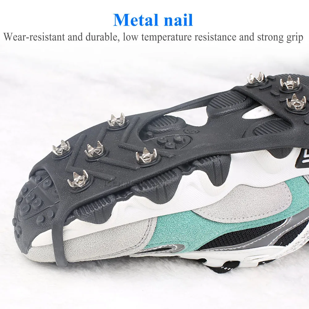 Anti-Slip Crampons 8-Stud Snow Ice Claw Climbing Spikes Grips Crampon Ice Spike For Winter Snow Spikes Cleats Boots Cover 1 Pair