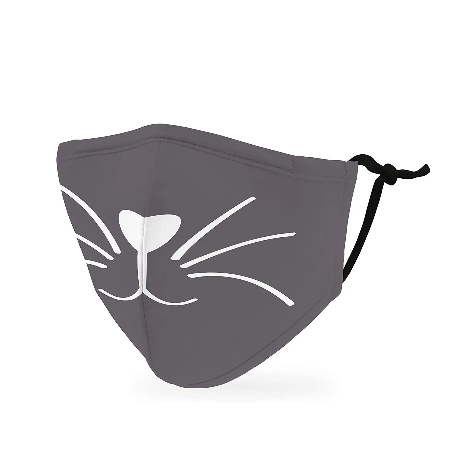 Модная маска для взрослых лица моющаяся многоразовая уличная с принтом кота рта