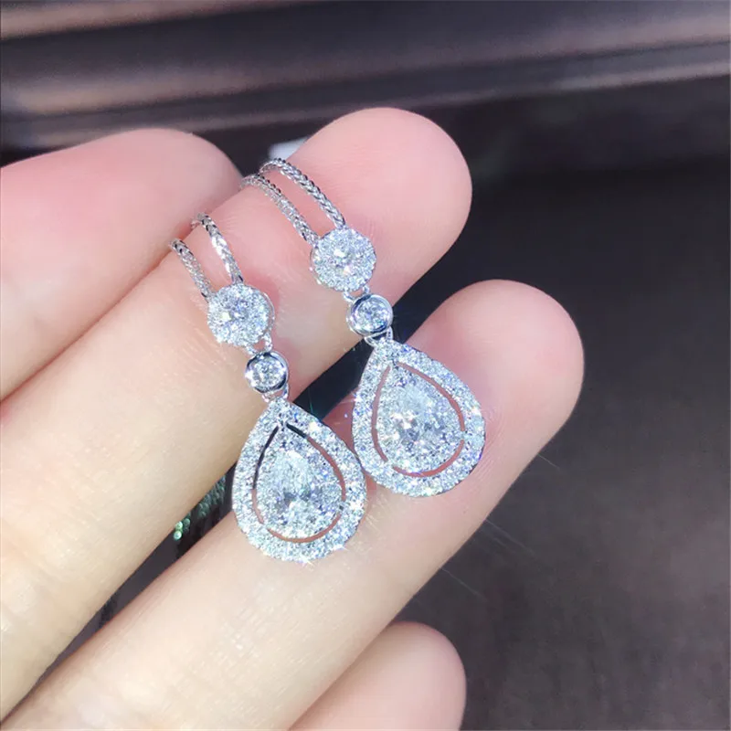 

Кулон женский из серебра винтажная Капля воды пробы, вечерние бриллиантами