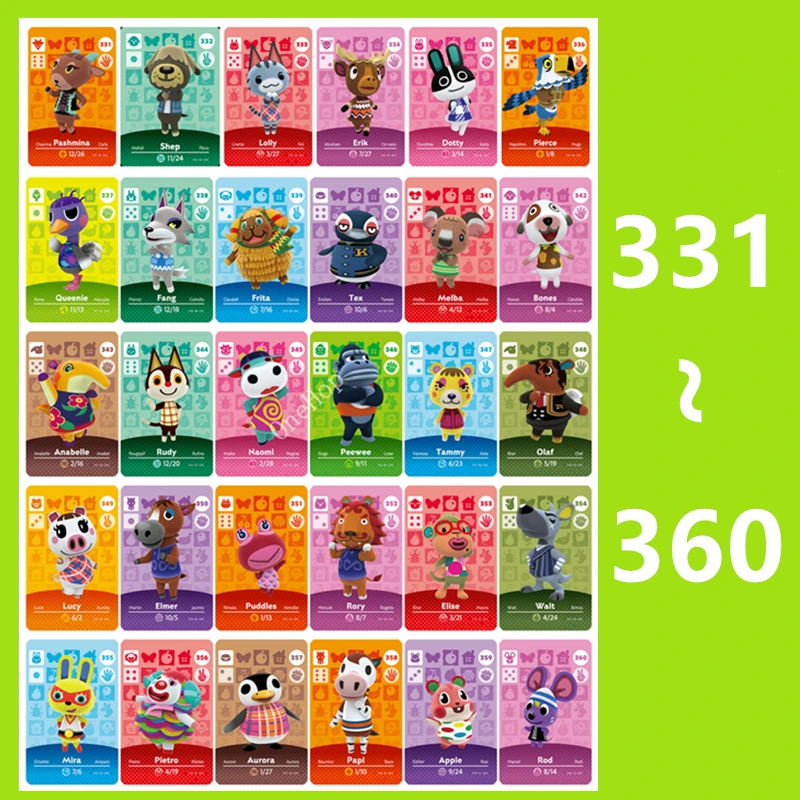 

Animal Croxxing 331~360 Amxxbo Ntag215 Chip NFC Game Card For NS Switch