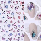 Переливающиеся 3D наклейки для дизайна ногтей, наклейки для ногтей с бабочками и наклейки для маникюра, Слайдеры для творчества и ногтевого дизайна, декоративные накладки