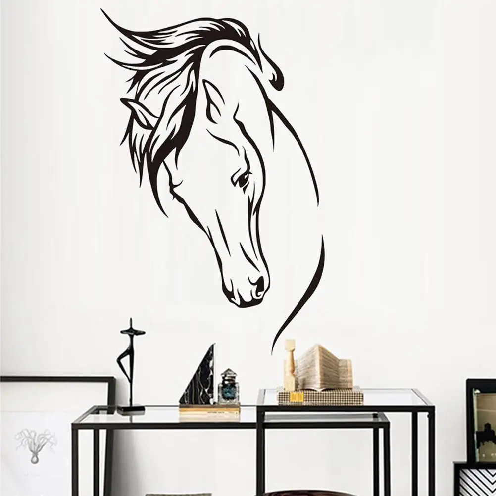 45 см ПВХ лошадей декоративные съемные настенные стикеры Ресторан фон Искусство