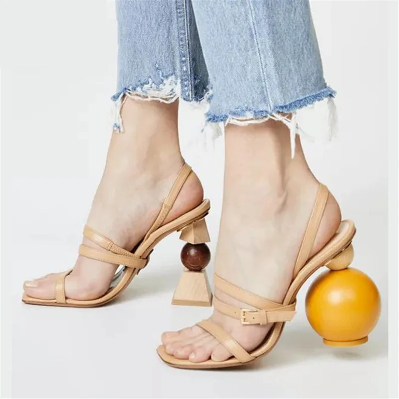 Сандалии гладиаторы женские с ремешком на щиколотке Босоножки каблуке 10 см обувь