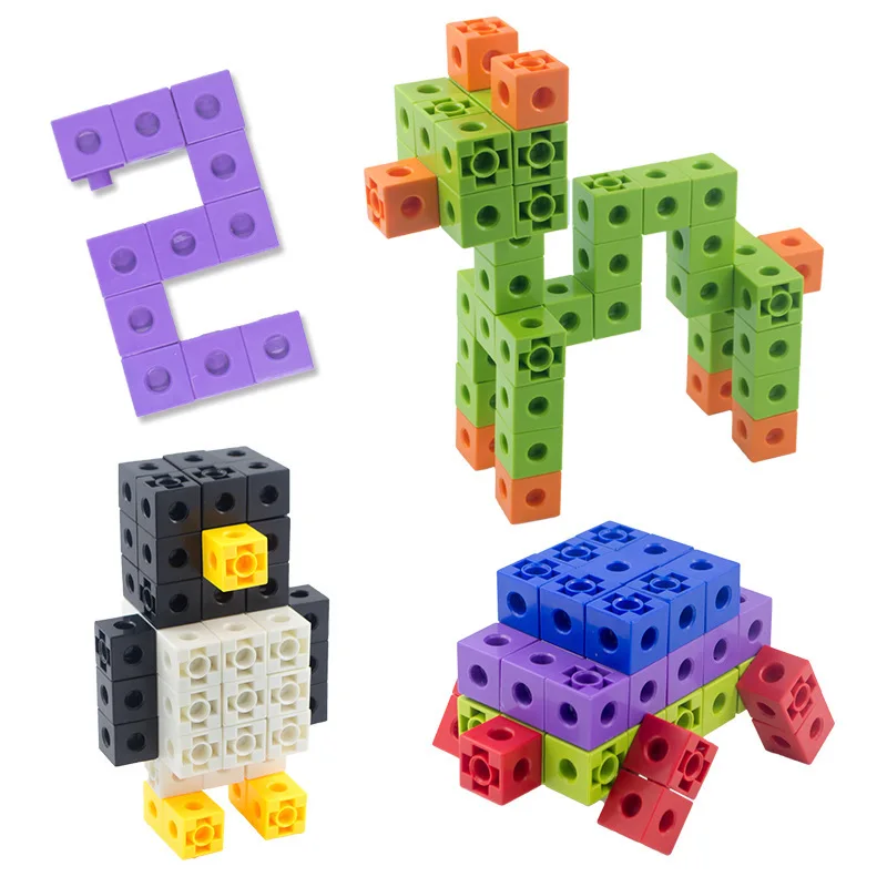 

100Pcs/Set Colorful Square Cube Shape Building Blocks Educational Toys For Children Kids DIY Assembling Blocks Bricks Model Toys