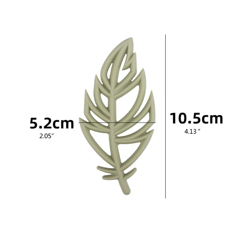

OOTDTY Baby Tree Leaf Silicone Bead Teether Newborn Molar Soother Infant Teething Chewing Toy Shower Gifts