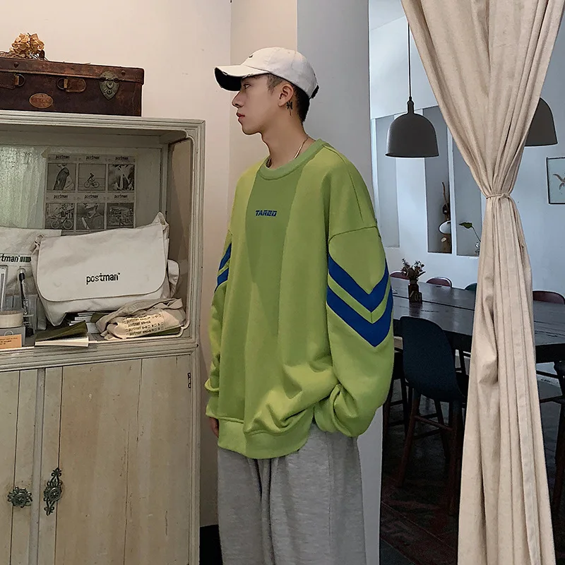 

Zhijing мужские толстовки с круглым вырезом Свободные Студенческие универсальные пуловеры мужские толстовки с капюшоном