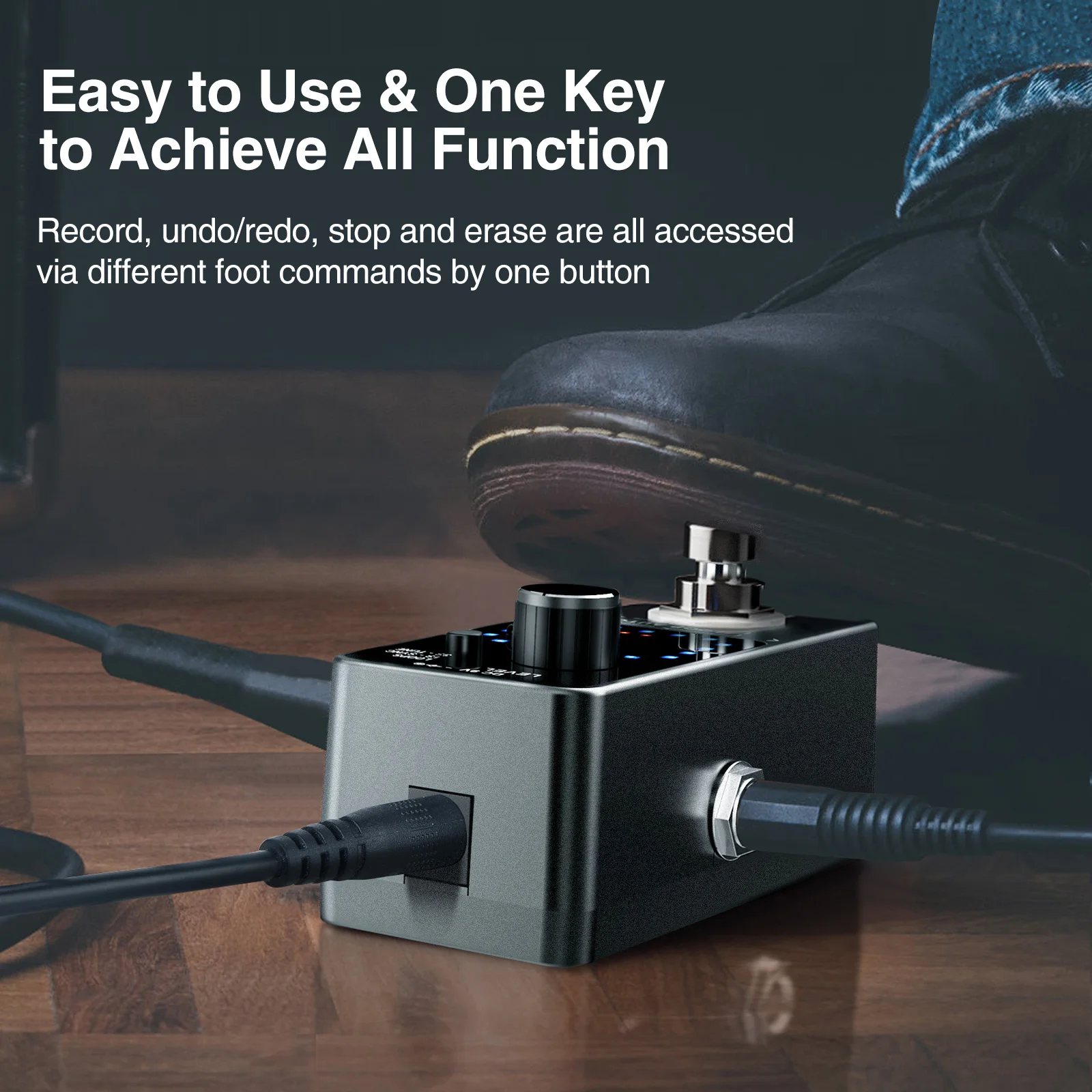 Lekato электрическая гитара Looper петля мини Педаль для создания эффектов тюнер