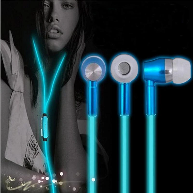 Светящаяся гарнитура с разъемом 3 5 мм проводные светящиеся наушники микрофоном