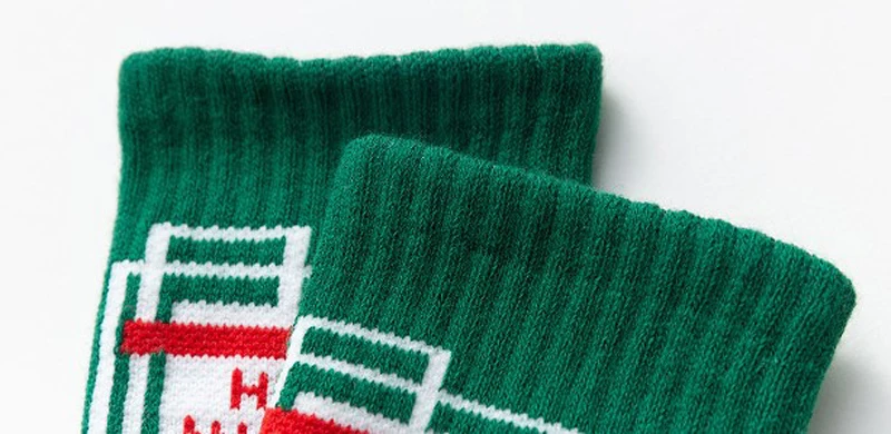 

Socks Cotton Kids Children Spring Autumn Girls Tomo Hope Toddlers Boys Sports Strips Letters Green Yellow 4 Pairs SandQ Baby New