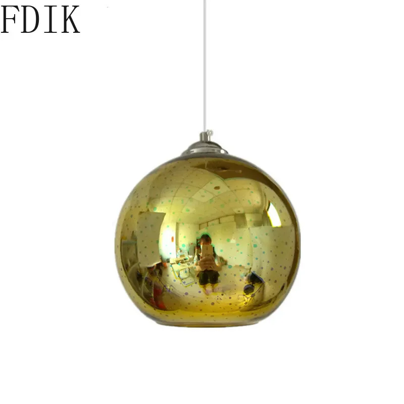 Modern Colorful Glass Ball Pendant Lights Led Hanging Lamp for Bar Coffee Kitchen Loft Decor Fluorescence Suspension Luminaire | Лампы и
