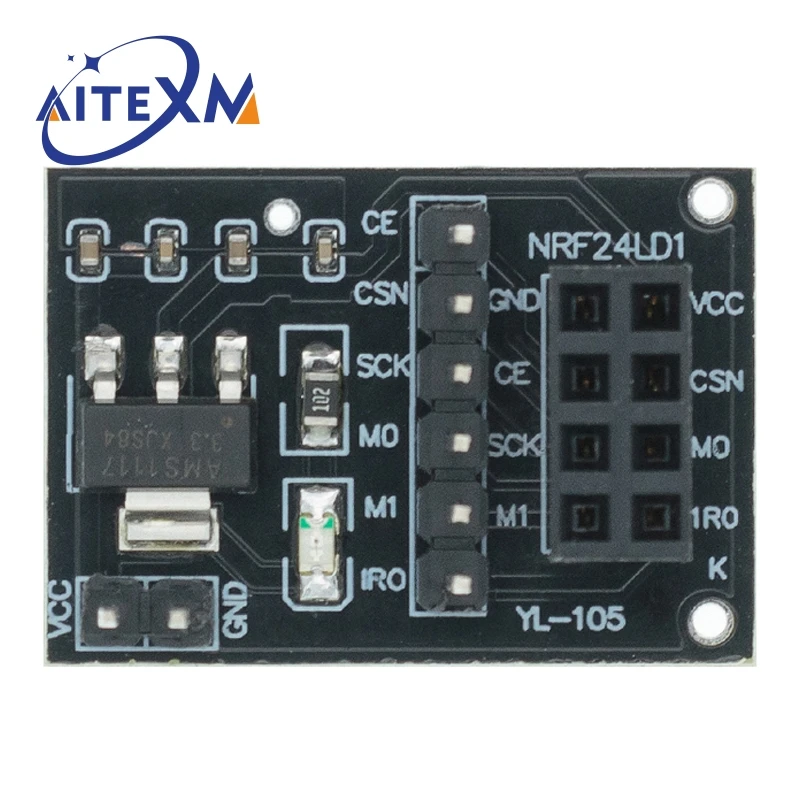 Беспроводной приемопередатчик NRF24L01 + антенный модуль 2 4 ГГц для микроконтроллера