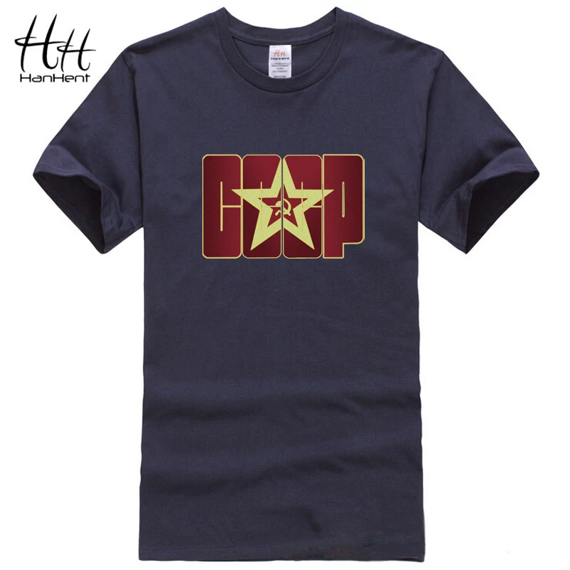 HanHent новая CCCP Футболка мужская летняя футболка \ x2dshirt Мужская x27s с принтом русский