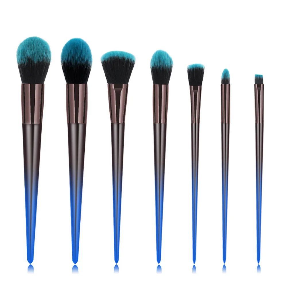 

7pcs/set Diamond makeup brushes kit Blue Blending Power foundation Eye shadow contour concealer blush cosmetic kit tool